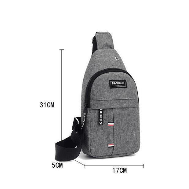 Men's Oxford Fabric Chest Bag Shoulder Crossbody Bag Canvas Backpack