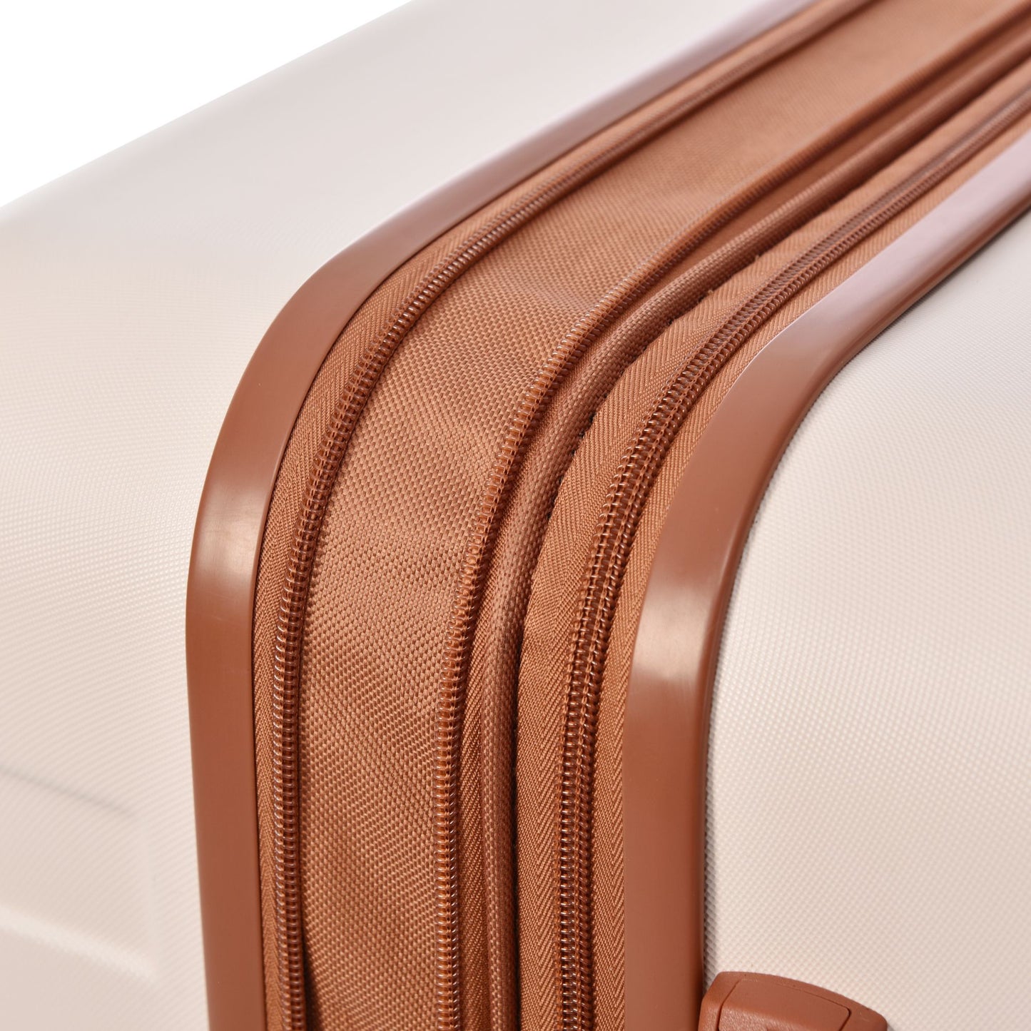 Luggage Sets New Model Expandable ABS Hardshell 3pcs Clearance Luggage Hardside Lightweight Durable Suitcase sets Spinner Wheels Suitcase with TSA Lock 20''24''28''( pink and brown)