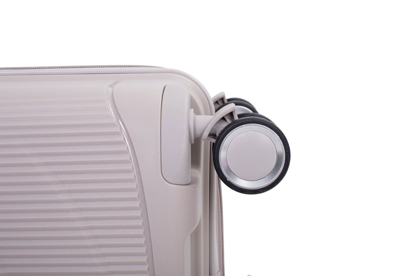 Expandable Hardshell Suitcase Double Spinner Wheels PP Luggage Sets Lightweight Durable Suitcase with TSA Lock,3-Piece Set (20/24/28) , Griege