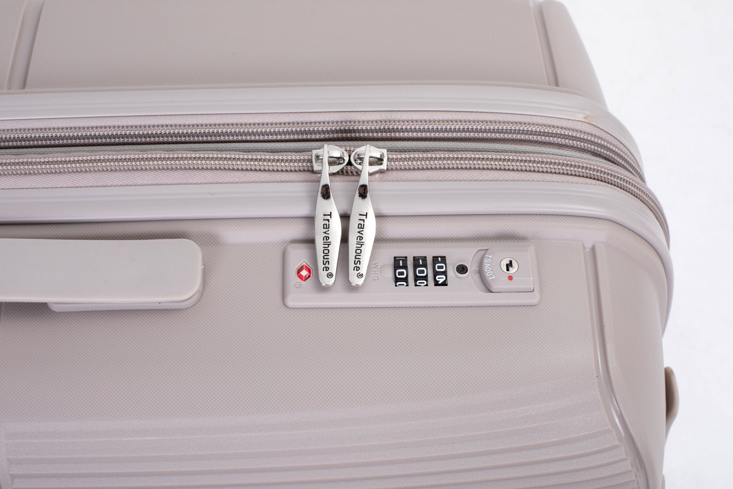 Expandable Hardshell Suitcase Double Spinner Wheels PP Luggage Sets Lightweight Durable Suitcase with TSA Lock,3-Piece Set (20/24/28) , Griege