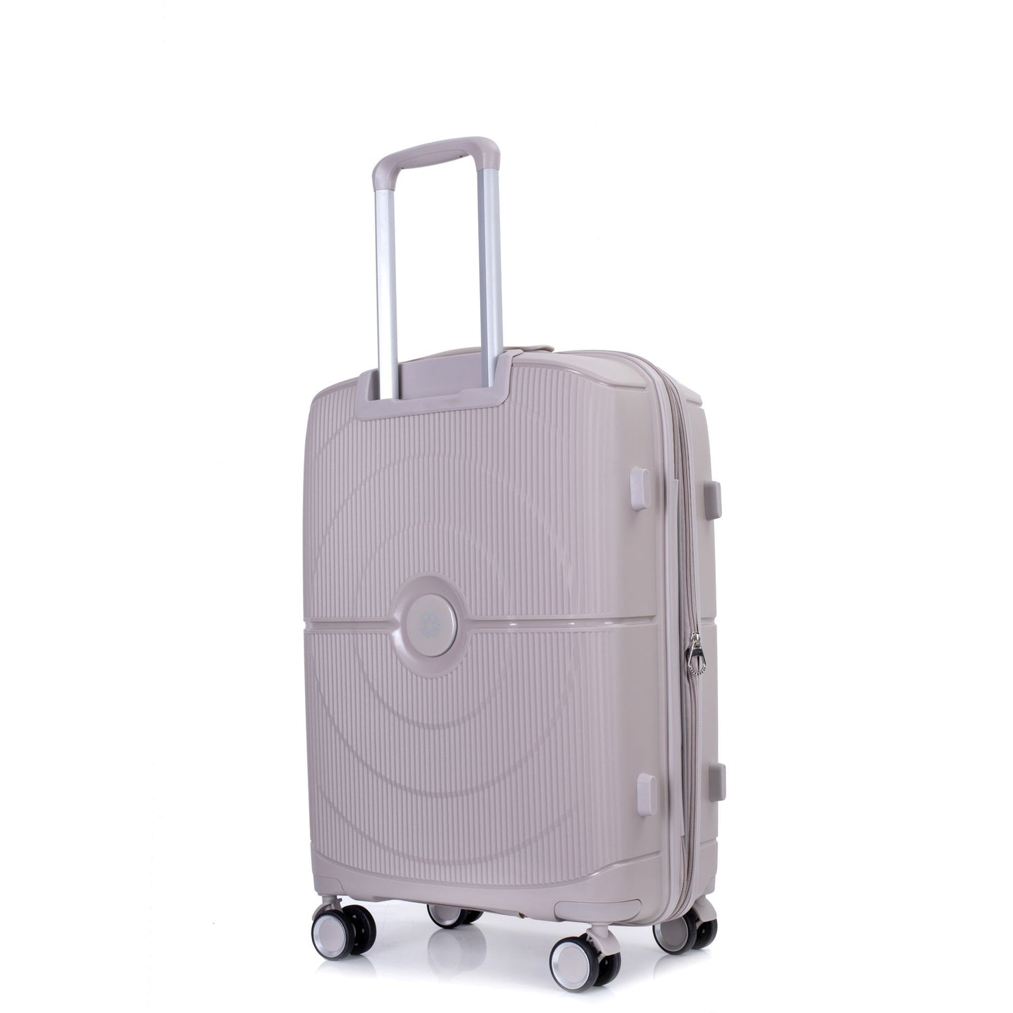 Expandable Hardshell Suitcase Double Spinner Wheels PP Luggage Sets Lightweight Durable Suitcase with TSA Lock,3-Piece Set (20/24/28) , Griege