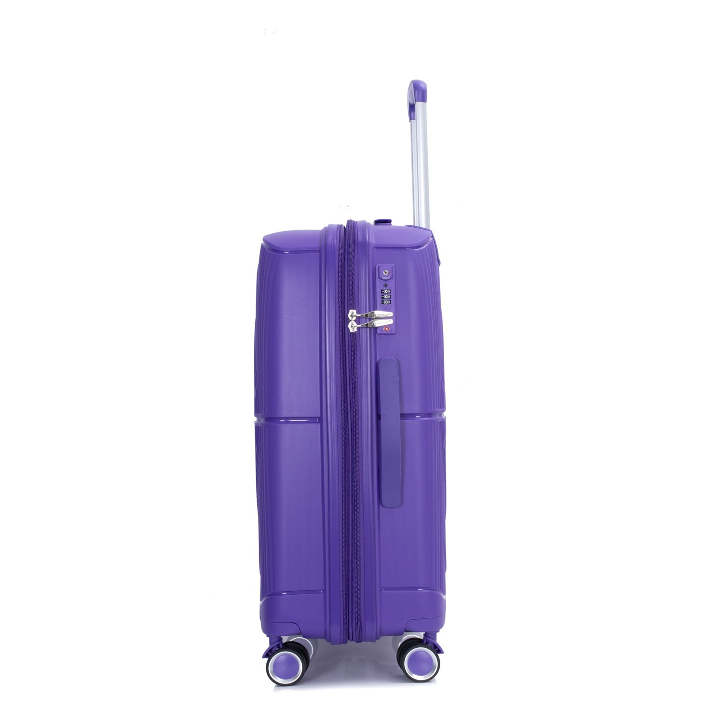 Expandable Hardshell Suitcase Double Spinner Wheels PP Luggage Sets Lightweight Durable Suitcase with TSA Lock,3-Piece Set (20/24/28) , Purple