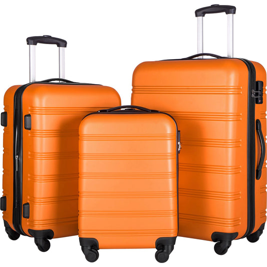 3 Piece Luggage Set Hardside Spinner Suitcase with TSA Lock 20" 24" 28" Available