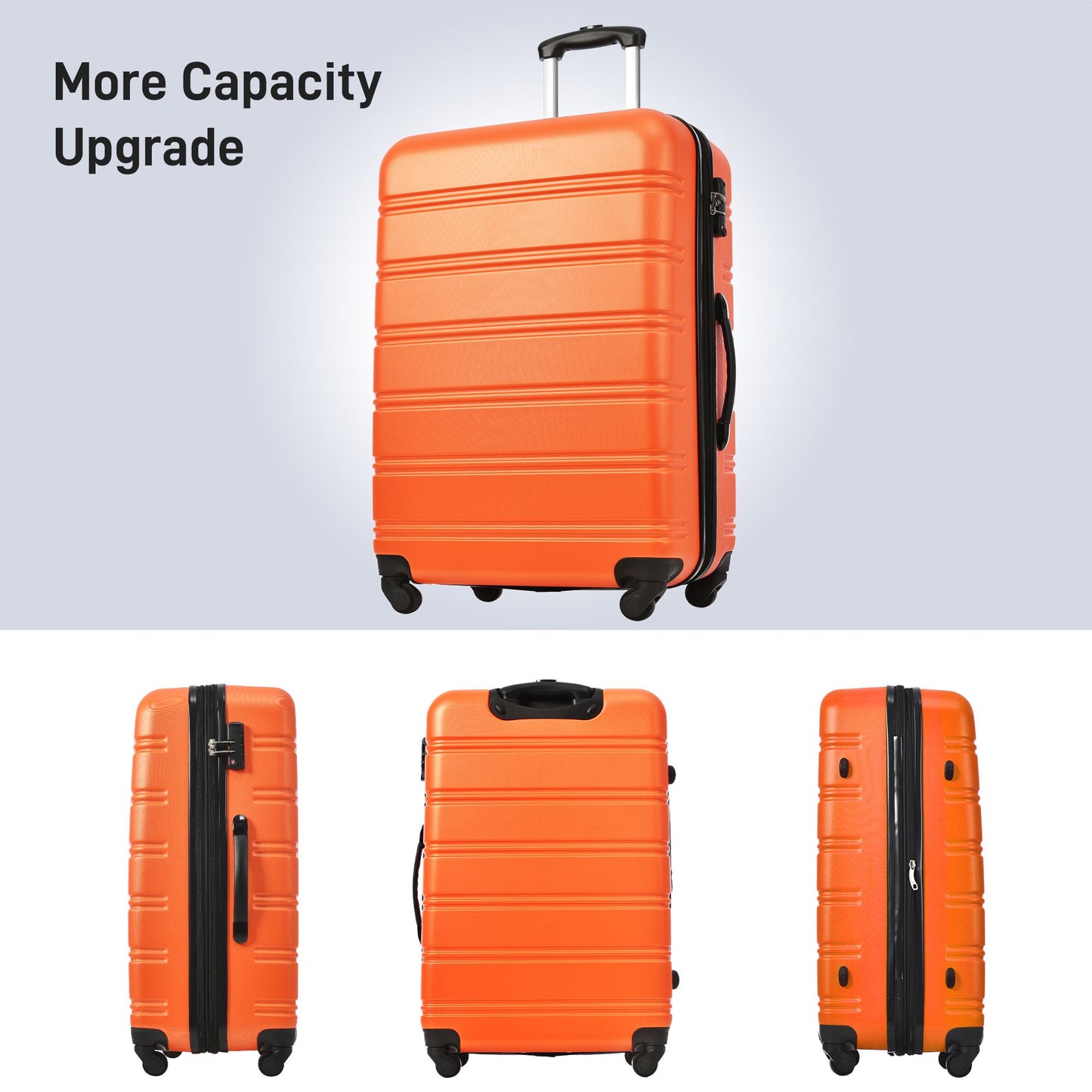 3 Piece Luggage Set Hardside Spinner Suitcase with TSA Lock 20" 24" 28" Available