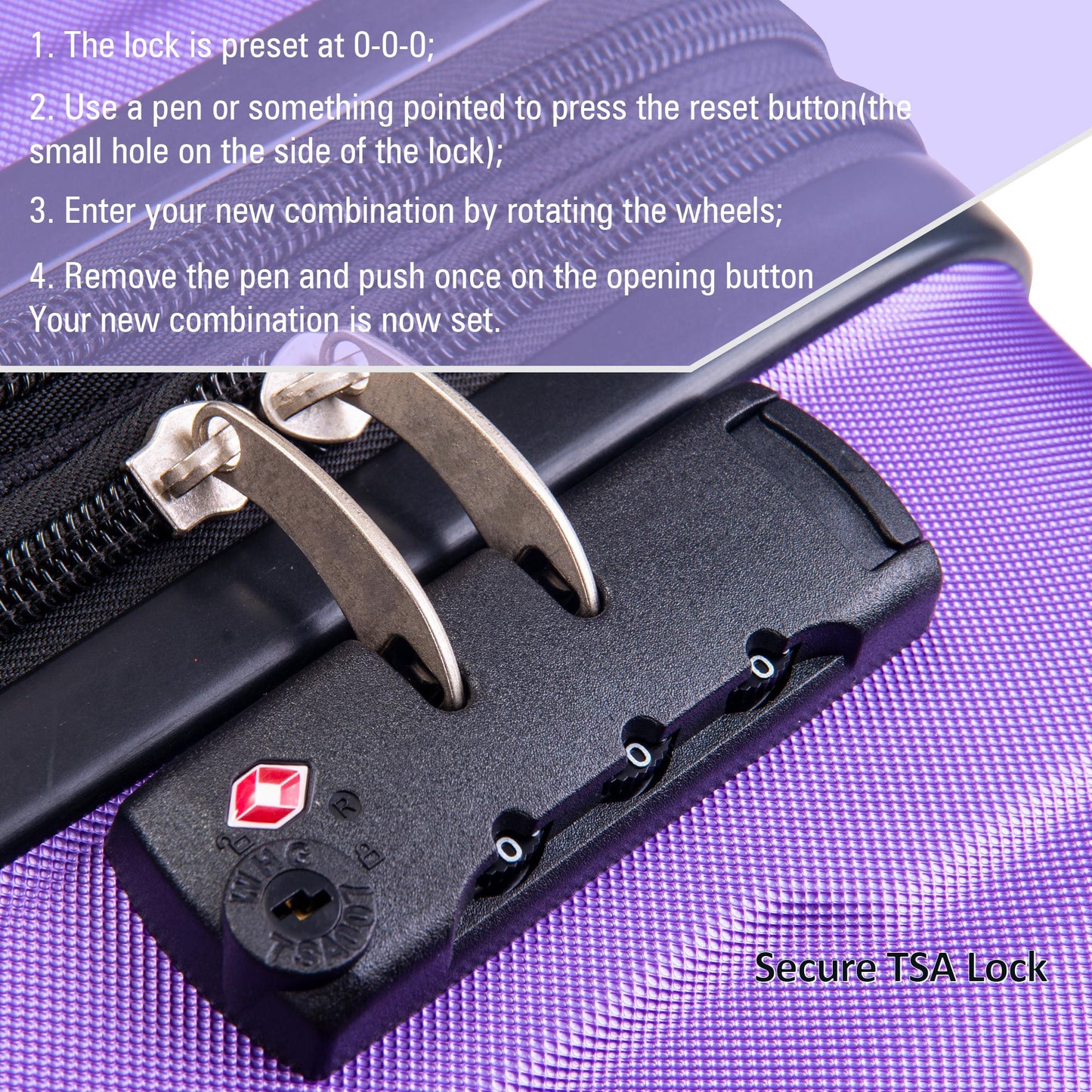 Expanable Spinner Wheel 2 Piece Luggage Set ABS Lightweight Suitcase with TSA Lock 20inch+24inch