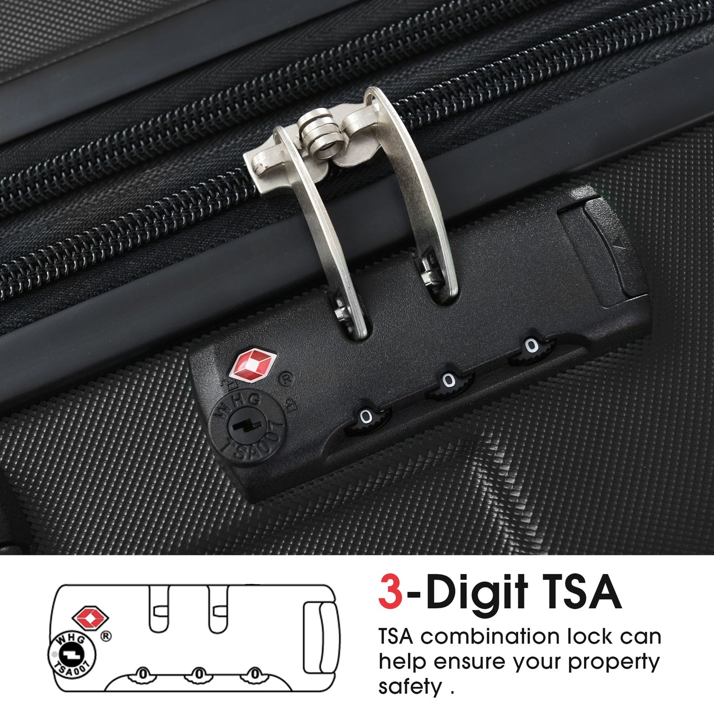 Hardshell Luggage Spinner Suitcase with TSA Lock Lightweight Expandable 28'' (Single Luggage)