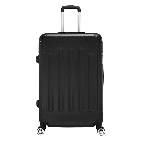 3-in-1 Portable ABS Trolley Case 20" / 24" / 28" Black