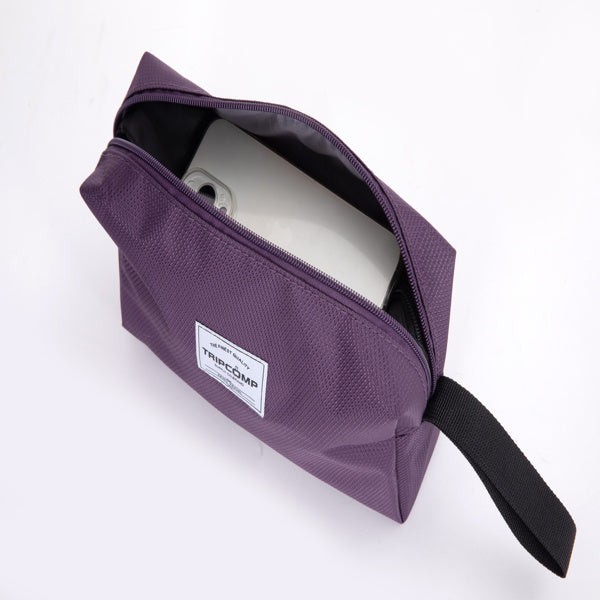 3-Piece Set (18/Travelbag/toiletry bag) ,Softshell Suitcase Spinner Wheels Terylene Polyester Luggage Sets Carry On Suitcase Luggage Lightweight Durable Suitcase PURPLE