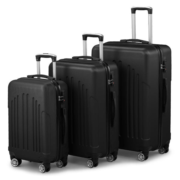 Luggage Set of 3, ABS+PC Hardside Suitcase Sets with TSA Lock 4 Spinner Wheels, Lightweight Trolley Travel Case for Carry On Check-in Business Trip, 20" 24" 28"