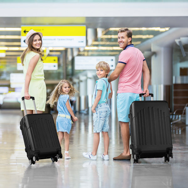 Luggage Set of 3, ABS+PC Hardside Suitcase Sets with TSA Lock 4 Spinner Wheels, Lightweight Trolley Travel Case for Carry On Check-in Business Trip, 20" 24" 28"