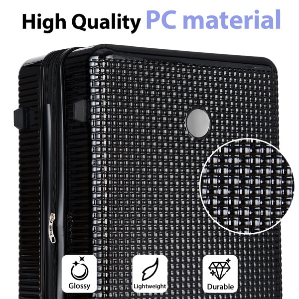 Luggage Sets 3 Piece Hardshell Suitcases with Wheels, Lightweight Expandable Travel Luggage with TSA Lock, Carry-on, Checked Luggage(20inch 24inch 28inch)