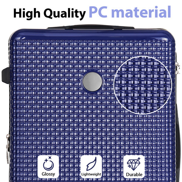 Luggage Sets 3 Piece Hardshell Suitcases with Wheels, Lightweight Expandable Travel Luggage with TSA Lock, Carry-on, Checked Luggage(20inch 24inch 28inch)