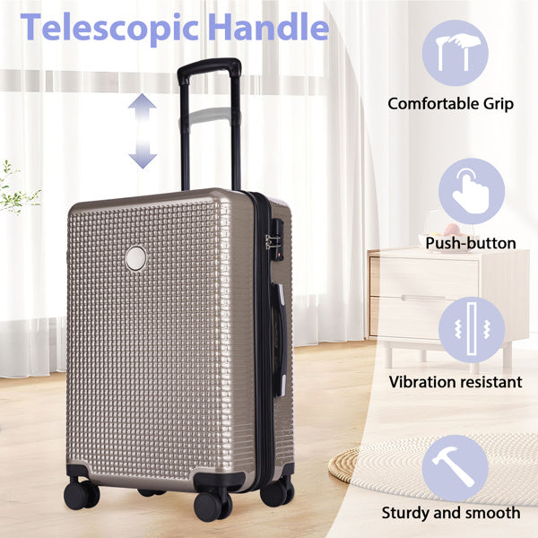 Luggage Sets 3 Piece Hardshell Suitcases with Wheels, Lightweight Expandable Travel Luggage with TSA Lock, Carry-on, Checked Luggage(20inch 24inch 28inch)