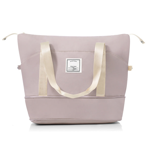 Luggage Sets 4 Piece, 20-inch with USB Port, Expandable ABS Durable Suitcase with Travel Bag, Cup Holder, ABS Hard Shell Luggage with Spinner Wheels, RosyBrown