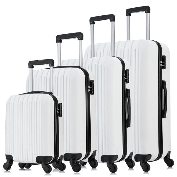 5 Piece Set Luggage Sets Suitcase ABS Hardshell Lightweight Spinner Wheels (16/20/24/28 inch)