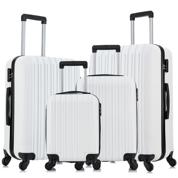 5 Piece Set Luggage Sets Suitcase ABS Hardshell Lightweight Spinner Wheels (16/20/24/28 inch)