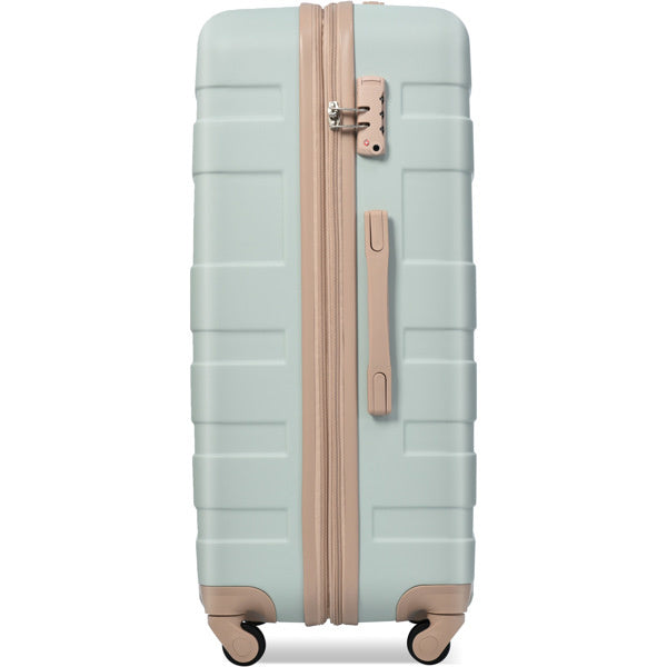 Luggage Sets New Model Expandable ABS Hardshell 3pcs Clearance Luggage Hardside Lightweight Durable Suitcase sets Spinner Wheels Suitcase with TSA Lock 20''24''28''( Grey Green)