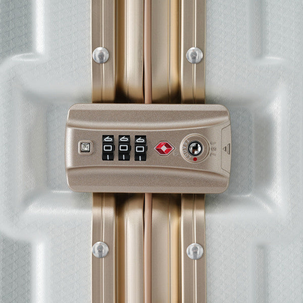 1pc 20in Aluminum Frame Luggage with USB port, Vacation Carry-On Suitcase with Spinner Wheels and TSA Lock, Travel Trolley Case For Short Business Trips, Beach Holidays, moonlight