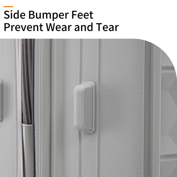 PP Luggage Sets 3 Piece(20/24/28), Expandable Carry On Luggage with TSA Lock Airline Approved, PP materials Hard Shell and Lightweight Suitcase with Spinner Wheels (Gray)