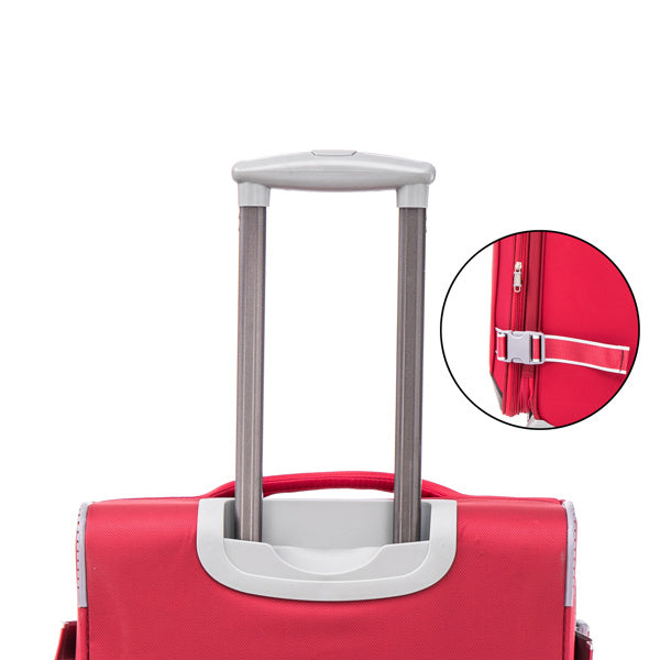 Softside Upright Luggage Set Expandable, Lightweight,4-Piece (20//24/28/32) ,Red