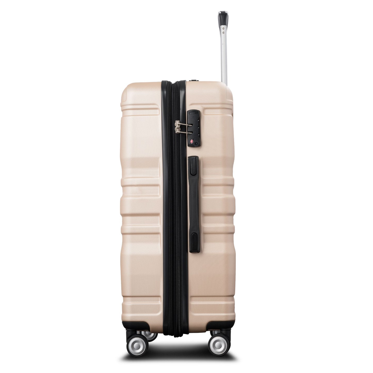 Luggage Sets New Model Expandable ABS Hardshell 3pcs Clearance Luggage Hardside Lightweight Durable Suitcase sets Spinner Wheels Suitcase with TSA Lock 20''24''28'' (Champagne)